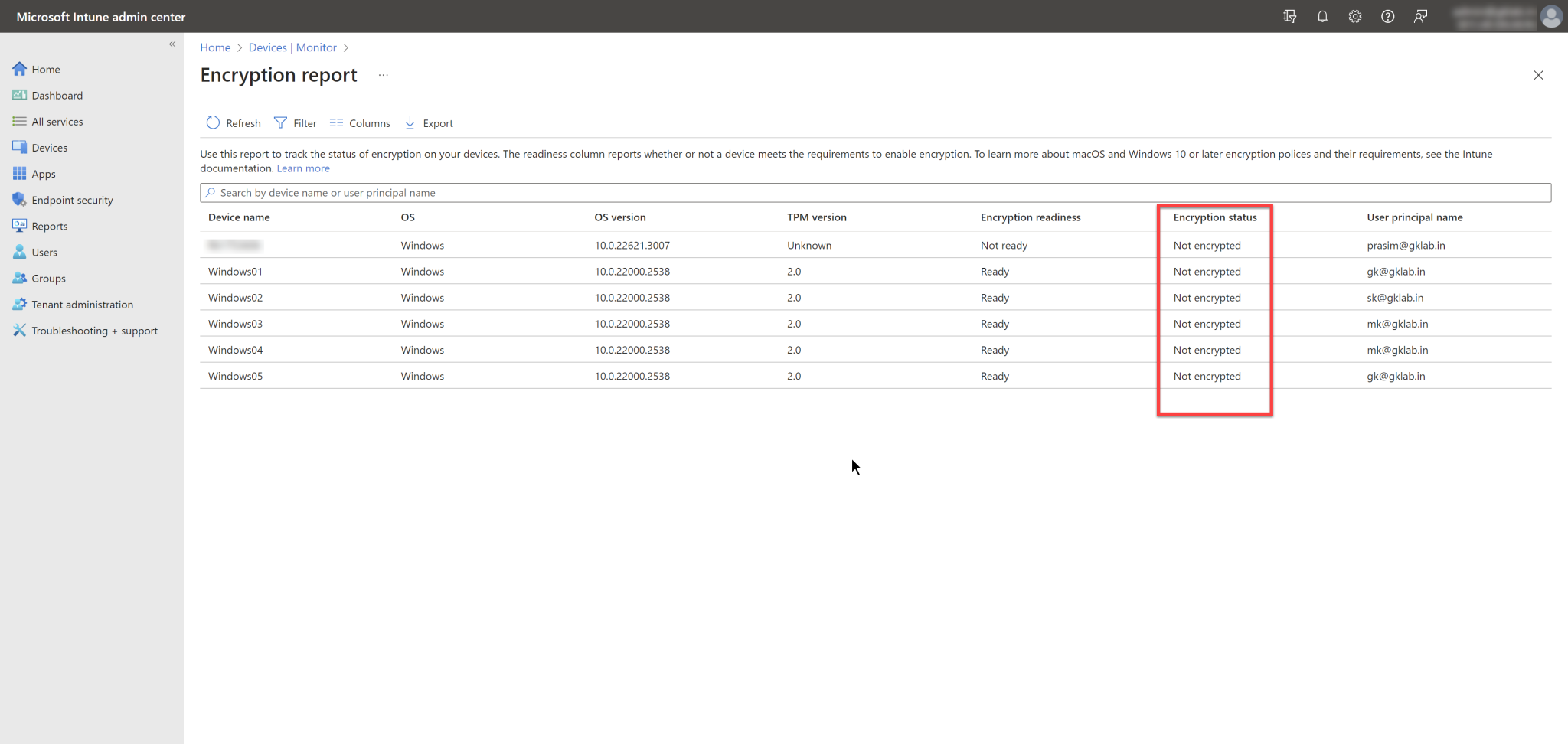 Intune Encryption Report (Part 1) GK's Blog